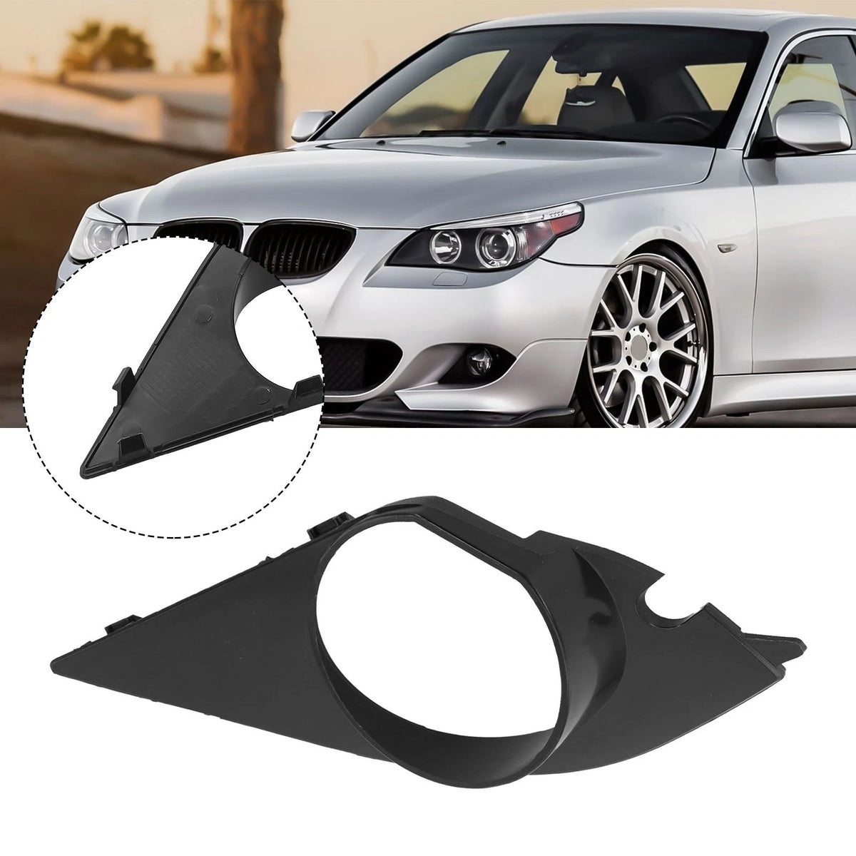 Left Fog Light Cover Grill for BMW E60 E61 MSPORT (2007–2010)