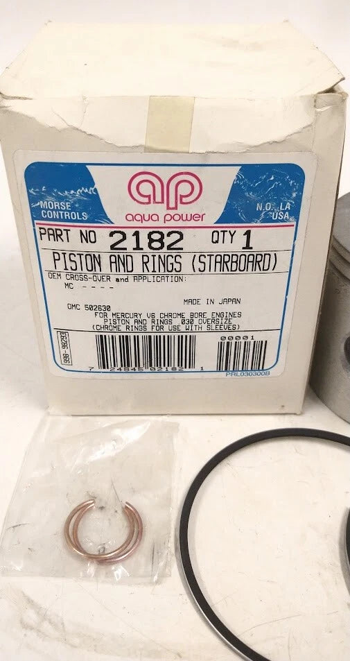 Piston & Rings for Aqua Power 2182 (Missing Piston Pin)