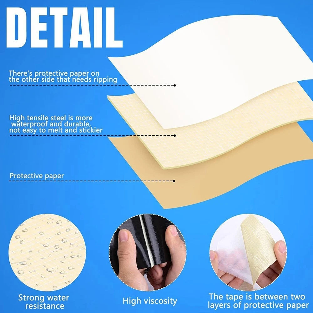 Waterproof Butyl Pond Liner Seam Tape Set of 2 with Roller and Sponge