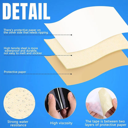 Waterproof Butyl Pond Liner Seam Tape Set of 2 with Roller and Sponge