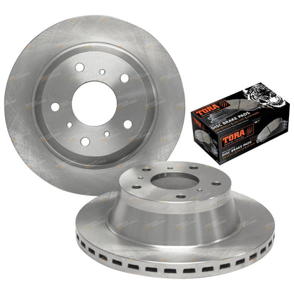 2 Front Disc Rotors + Brake Pads for Toyota Lexcen VR VS (1992–1997)