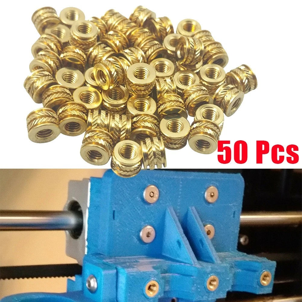 Set of 4 Brass Threaded Screw Inserts M3-0.5