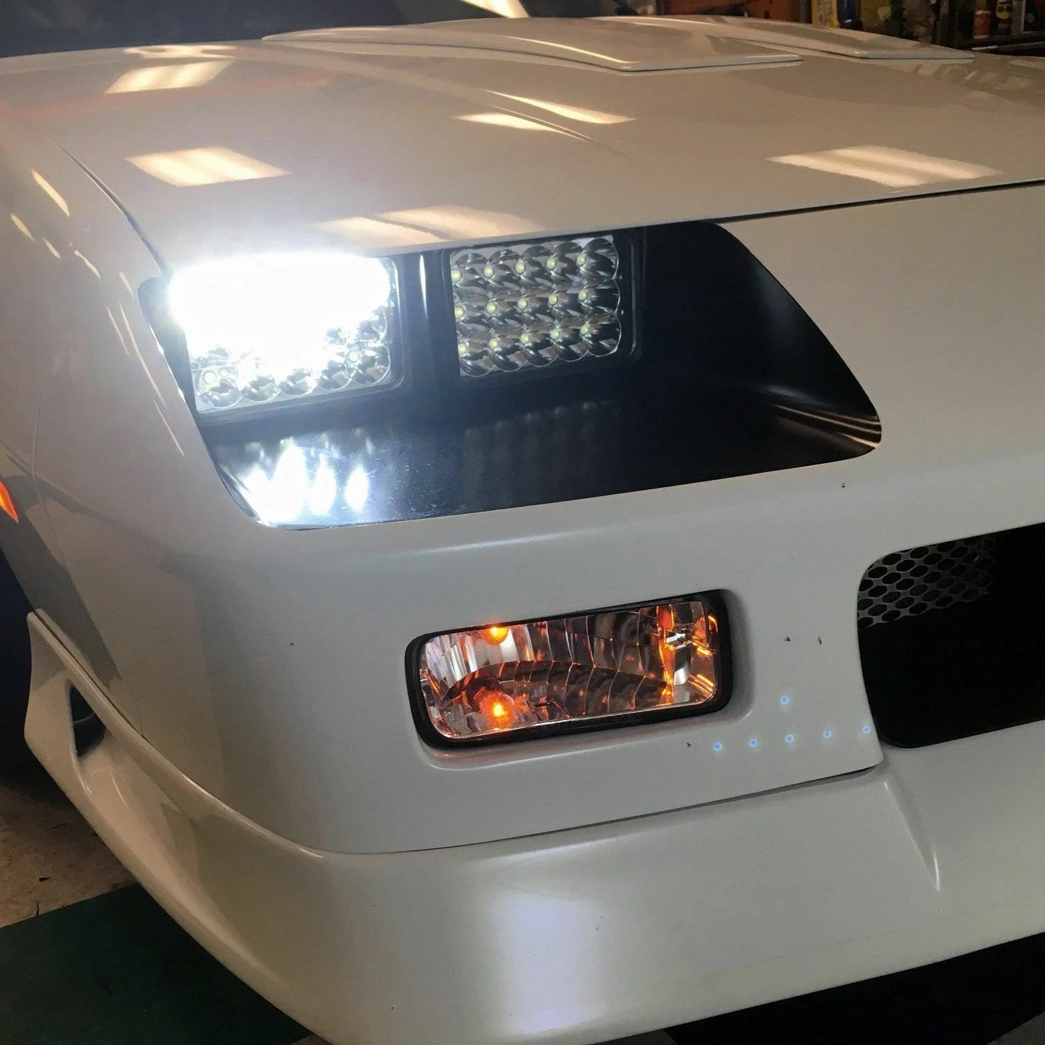 400W 5x7" 7x6" LED Headlights for Dodge Ram W250 D350 Ramcharger