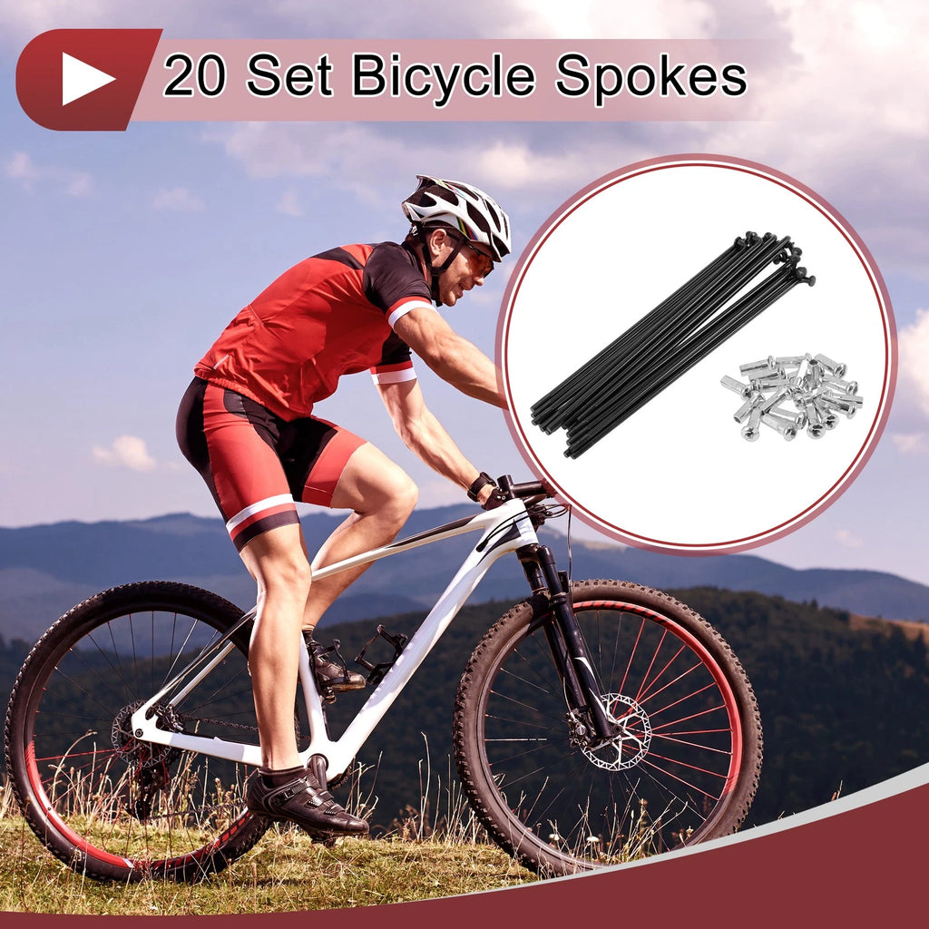 Bicycle Spokes 131mm Carbon Steel Replacement Set for 12G Wheel (2005–2015)