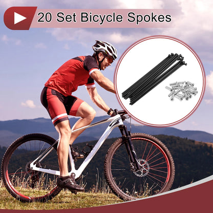 Bicycle Spokes 131mm Carbon Steel Replacement Set for 12G Wheel (2005–2015)