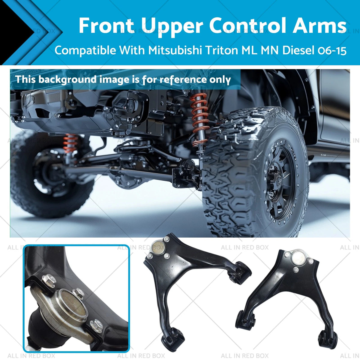 Front Upper Control Arms for Mitsubishi Triton ML MN (2006–2015) 4WD