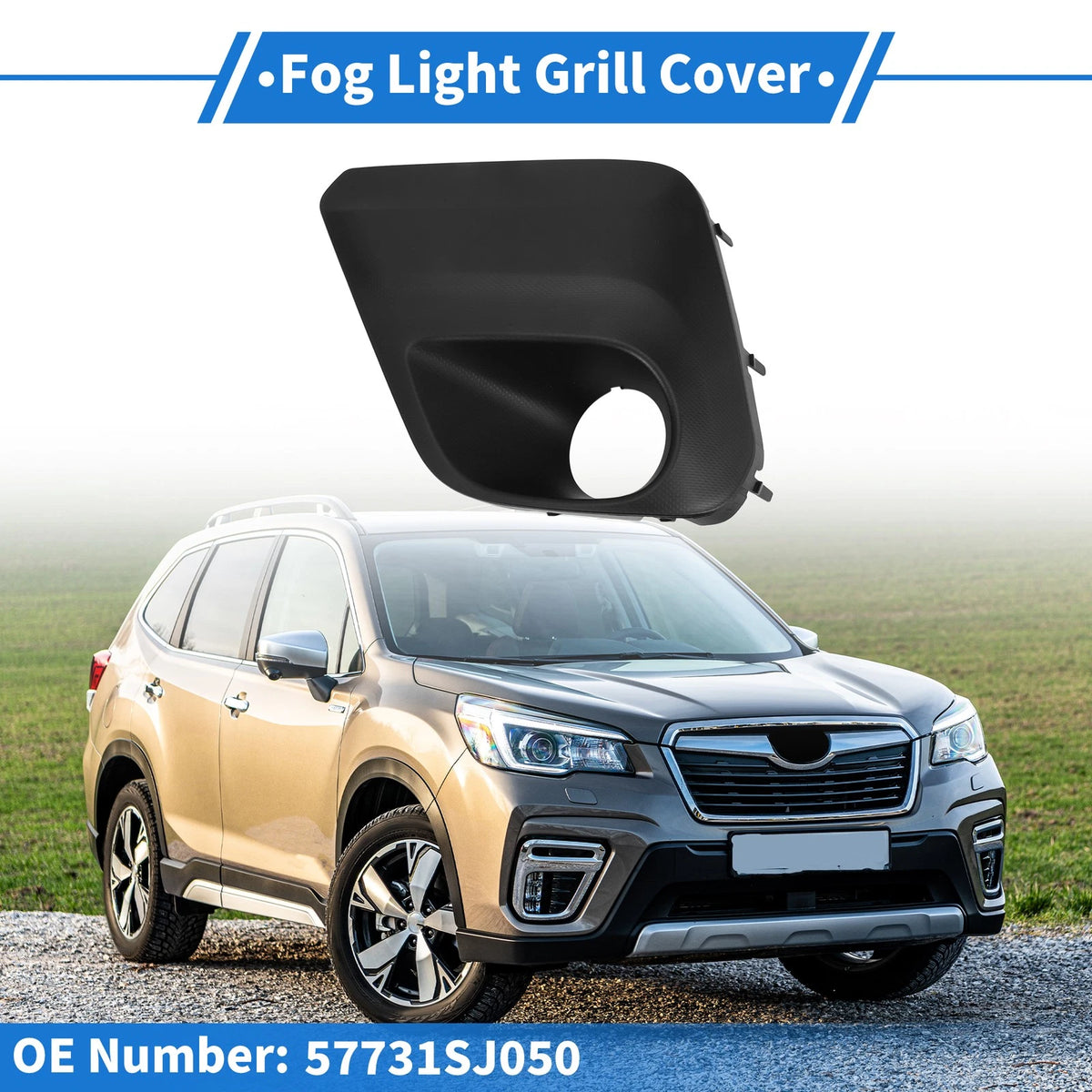 Front Left Fog Light Grill Replacement for Subaru Forester (2019–2021)
