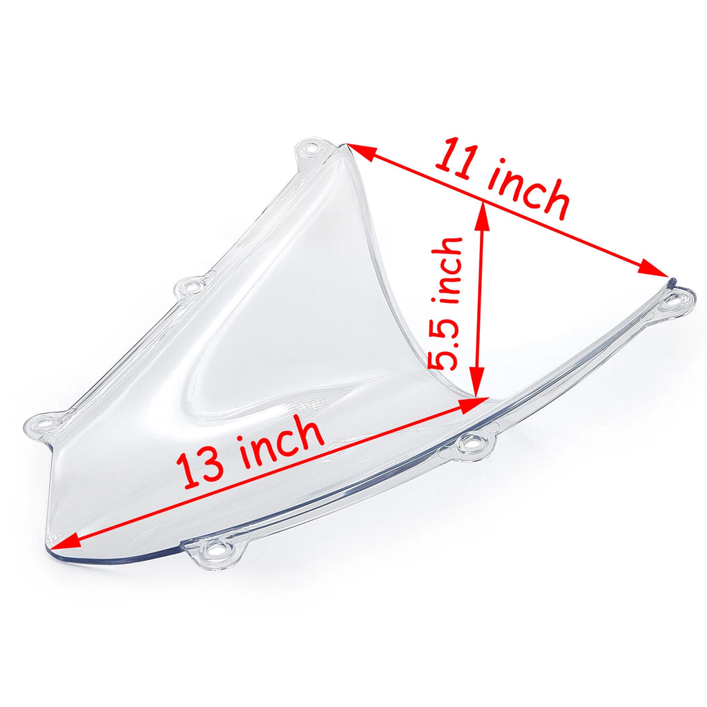 Clear Double Bubble Windshield for Honda CBR 600RR (2007–2011)