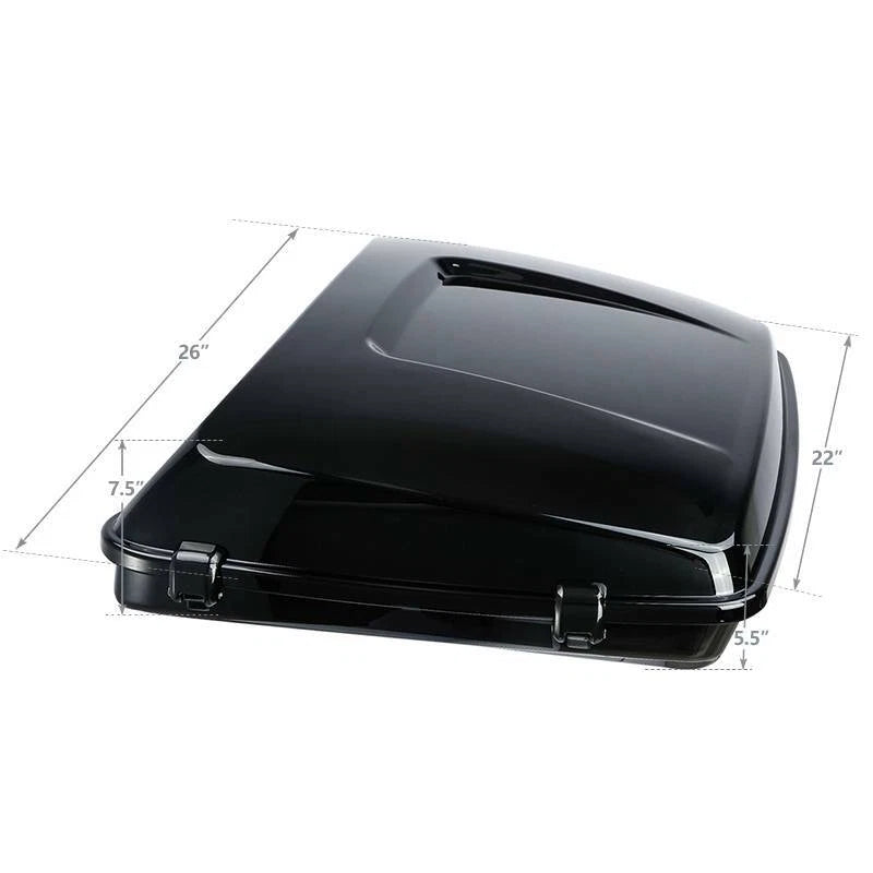 Black Razor Trunk & Mount Rack for Harley Touring Electra Road Glide (2014–Present)