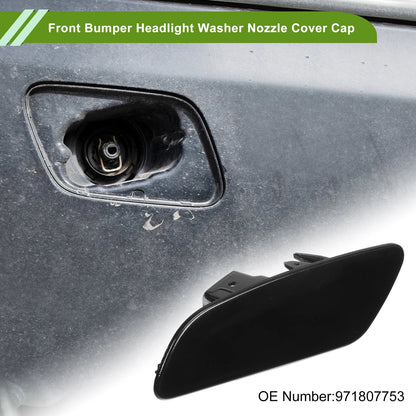 Left Washer Nozzle Cover Cap No. 971807753 for Porsche Panamera (2017–2021) Black