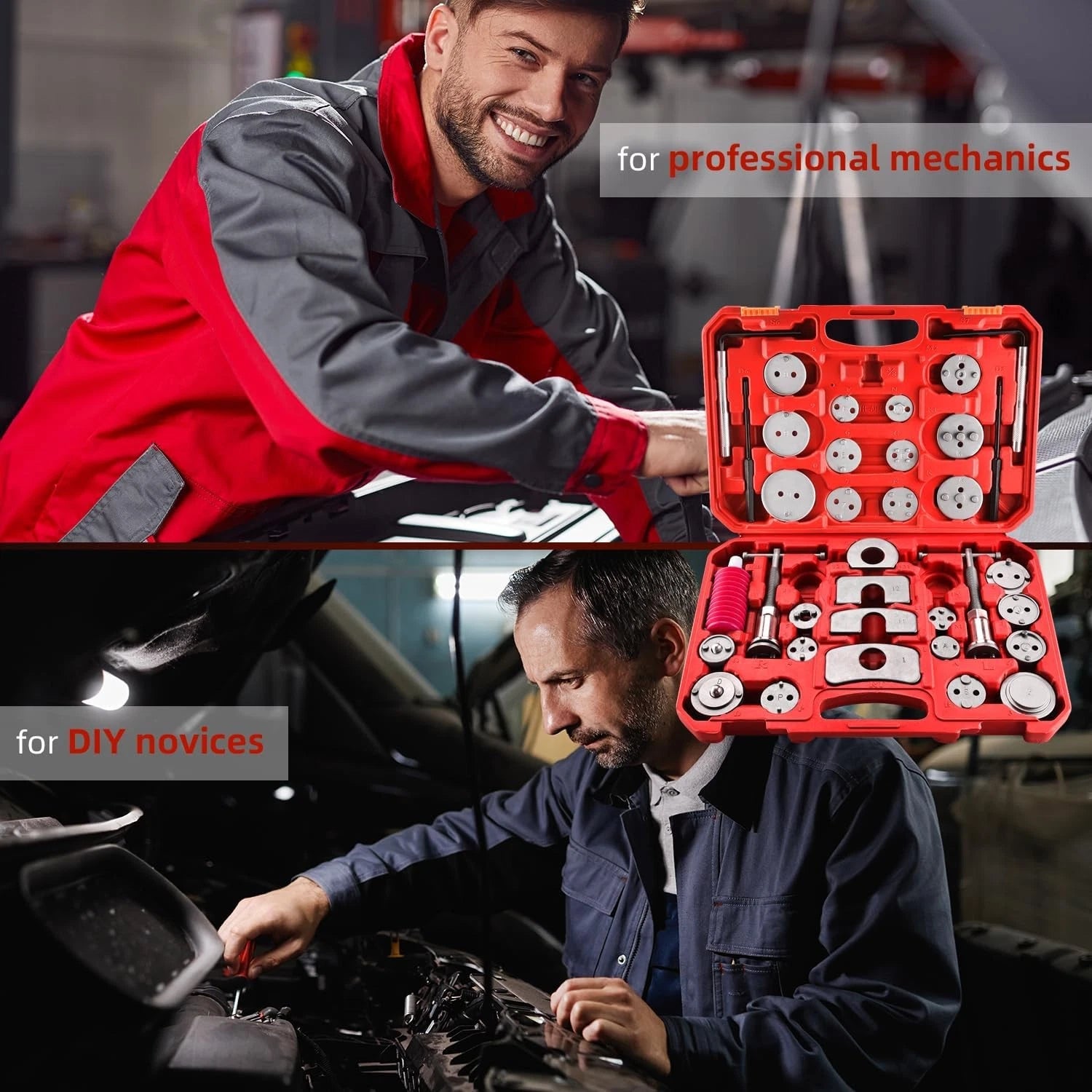 35pc Disc Brake Piston Caliper Compressor Tool Kit for Universal