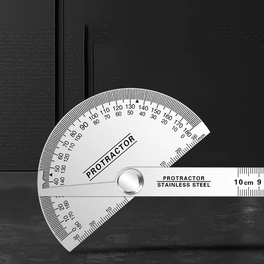 2-in-1 Protractor Ruler for Easy Angle and Length Calculation