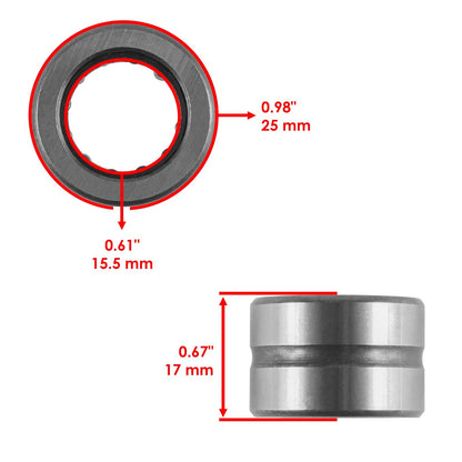 Rear Diff Needle Bearing Replacement for Honda FourTrax Foreman 500 TRX500FE 2005–2009, 2011–2011