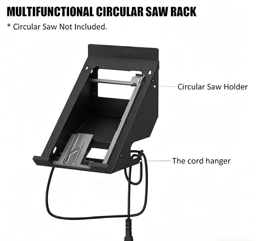 Wall Mount Circular Saw Stand for Heavy Duty Use (37 cm x 21 cm x 5 cm)