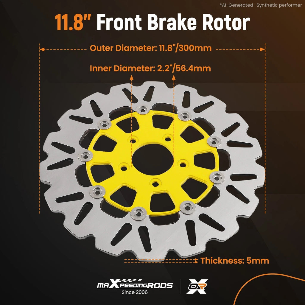 2PC Front Brake Rotor Disc Kit for Harley-Davidson Touring (2008–2019)