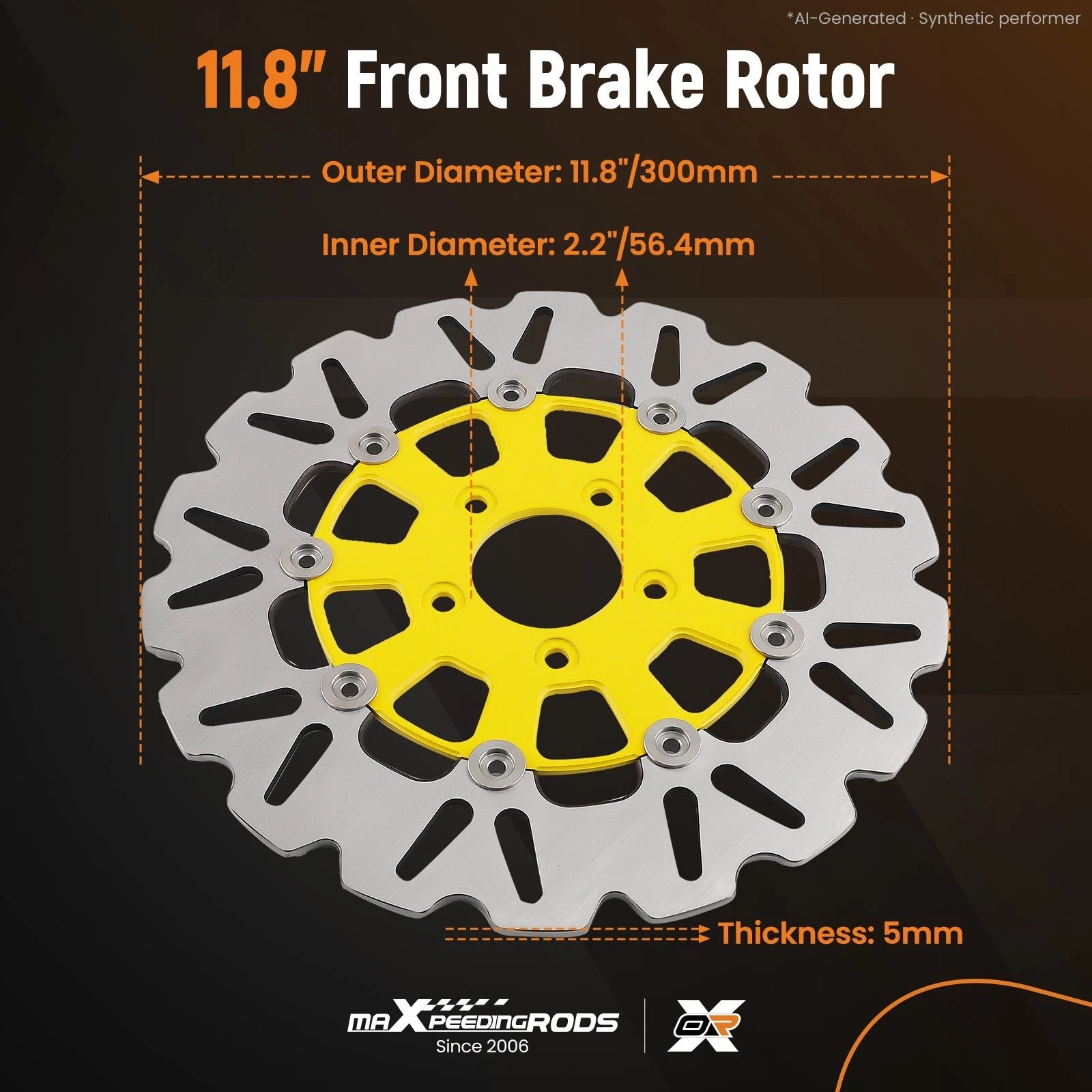 2PC Front Brake Rotor Disc Kit for Harley-Davidson Touring (2008–2019)