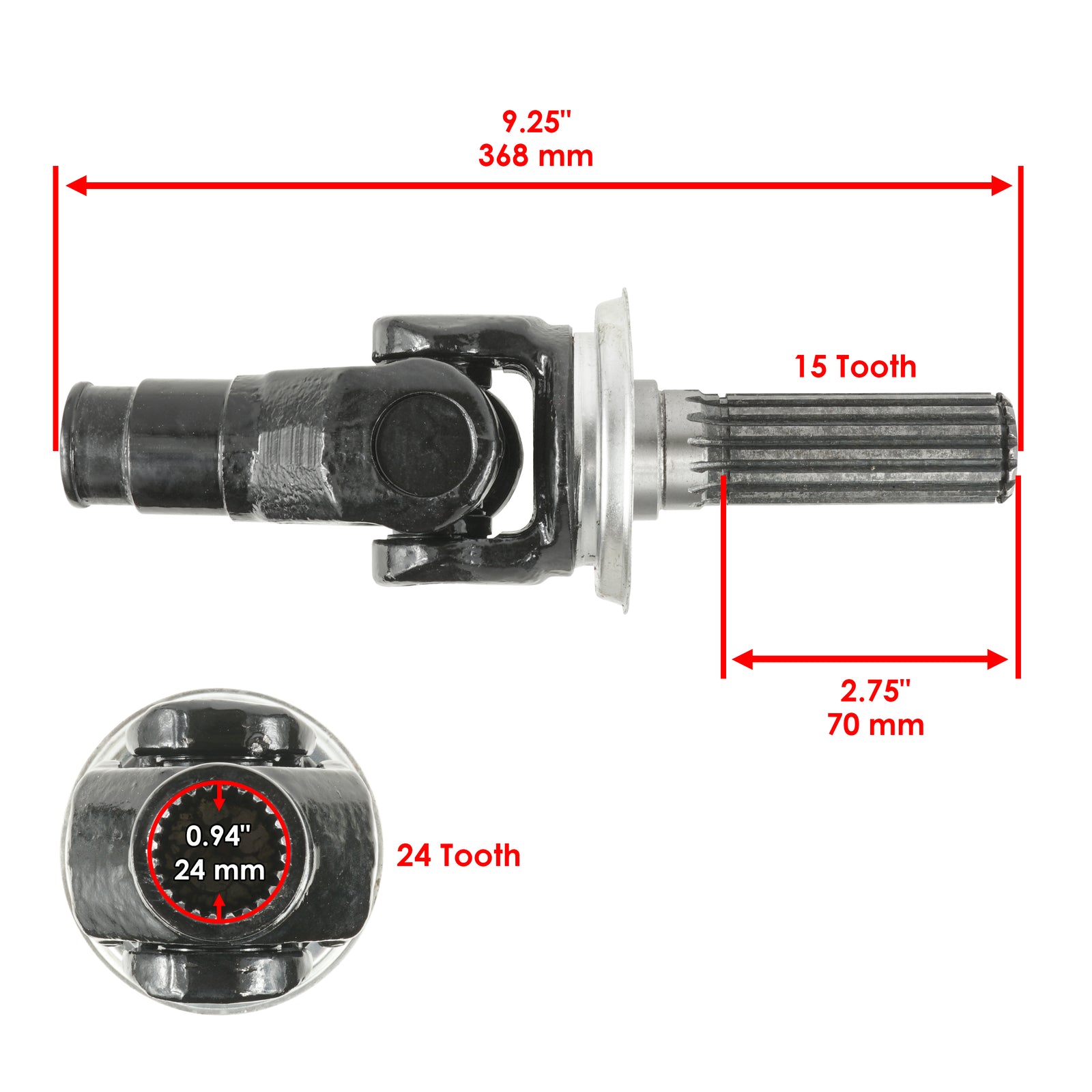 Rear Axle Drive Shaft Inside Replacement for Kawasaki Mule 4000 (2018–2021)