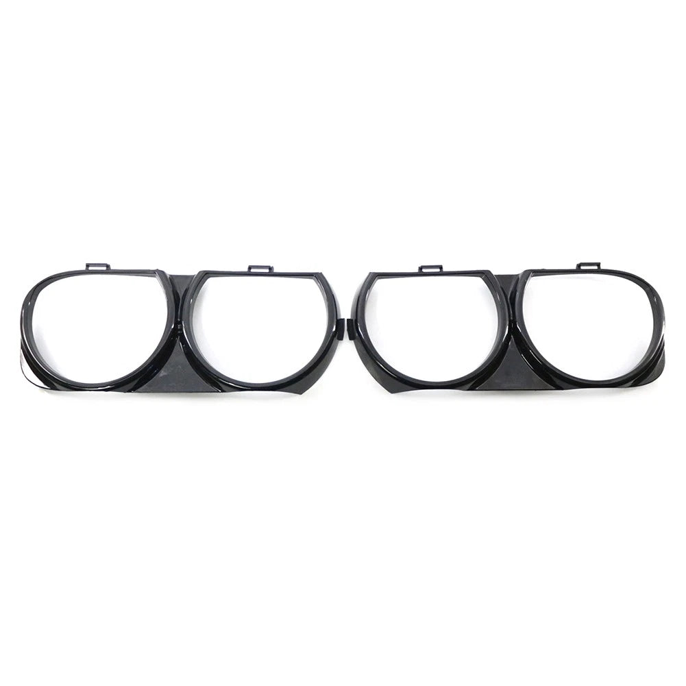 Front Lamp Headlight Bezel Trim for Dodge Challenger (2015–2021) ABS Black Pair