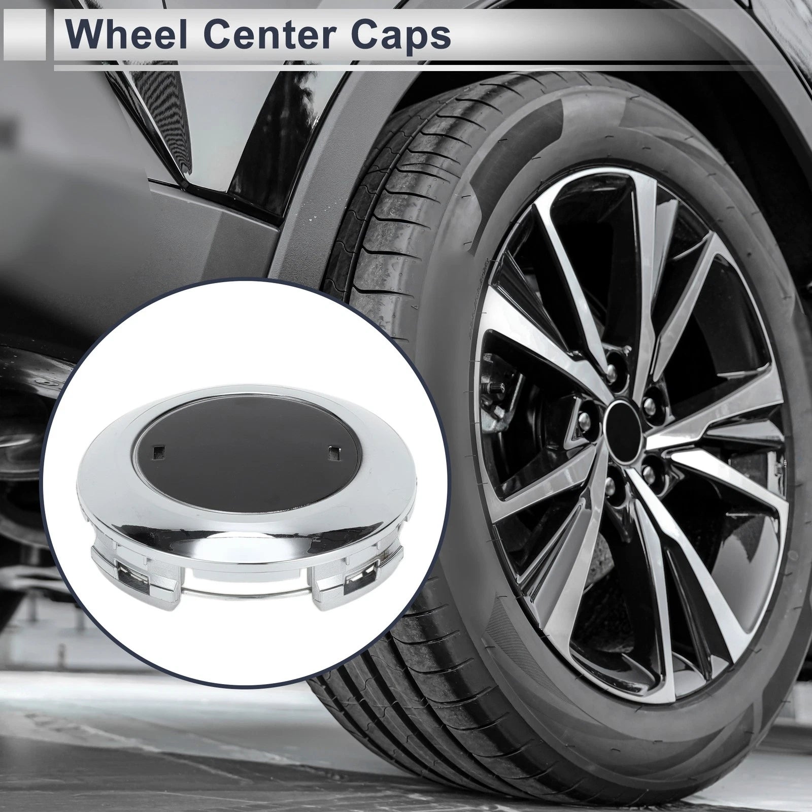 Wheel Center Cap Replacement for Toyota Land Cruiser (2008–2021) Silver Tone