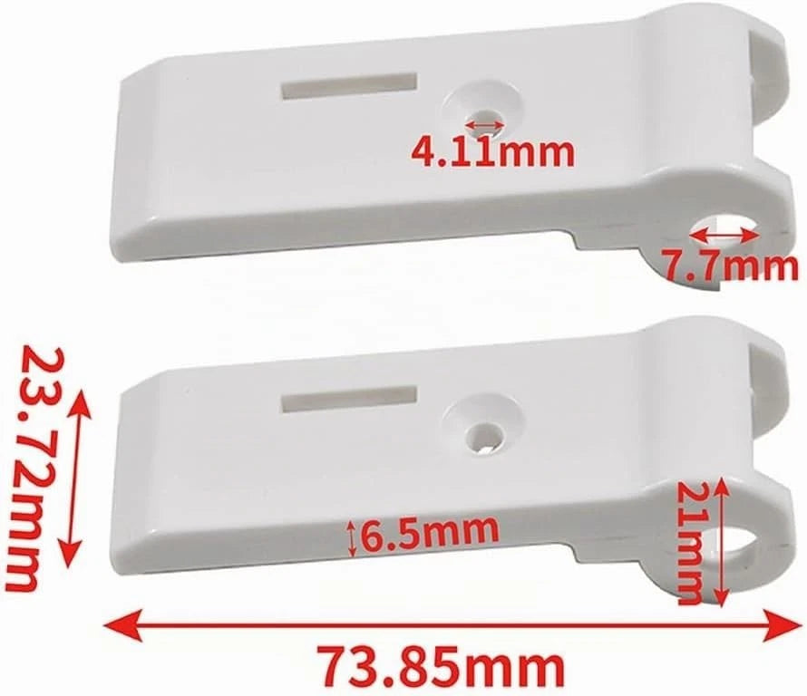 ABS Hinge for RV Refrigerator Cooling Section (White)
