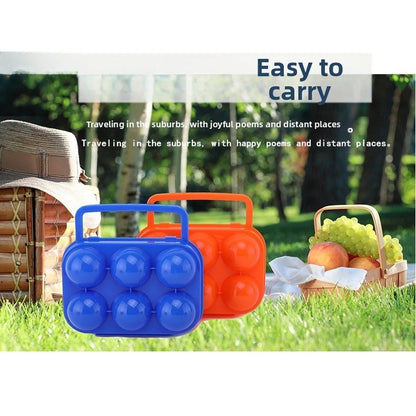 6-Compartment Egg Transport Box for Travel - Foldable Shockproof PP Plastic