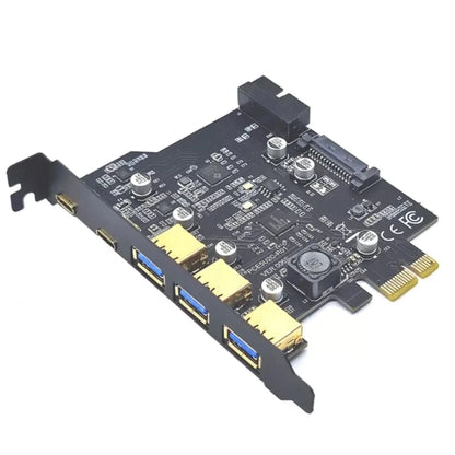 USB 3.2 Gen1 PCI-Express Expansion Card for PC (5 Port, 2 Type-C, 3 USB-A)