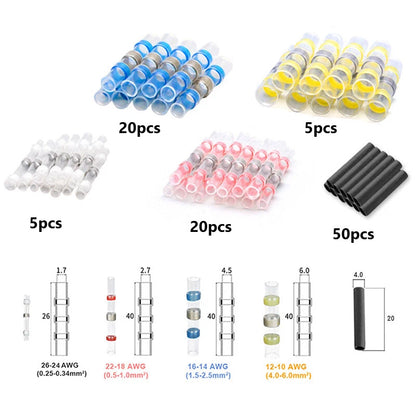 100X Heat Shrink Tube Solder Seal Wire Terminal Connector Waterproof