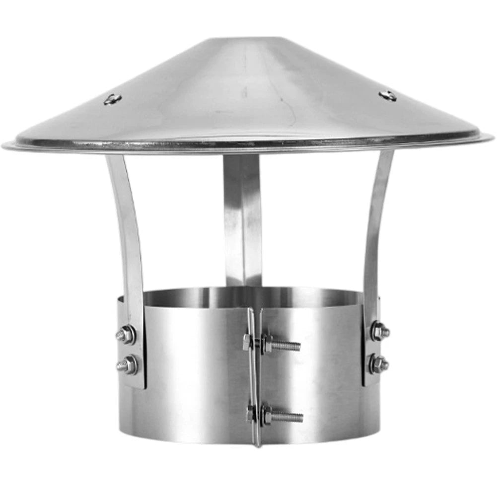 Stove Pipe Air Outlet Ventilated Rain Cap 75150mm Stainless Steel