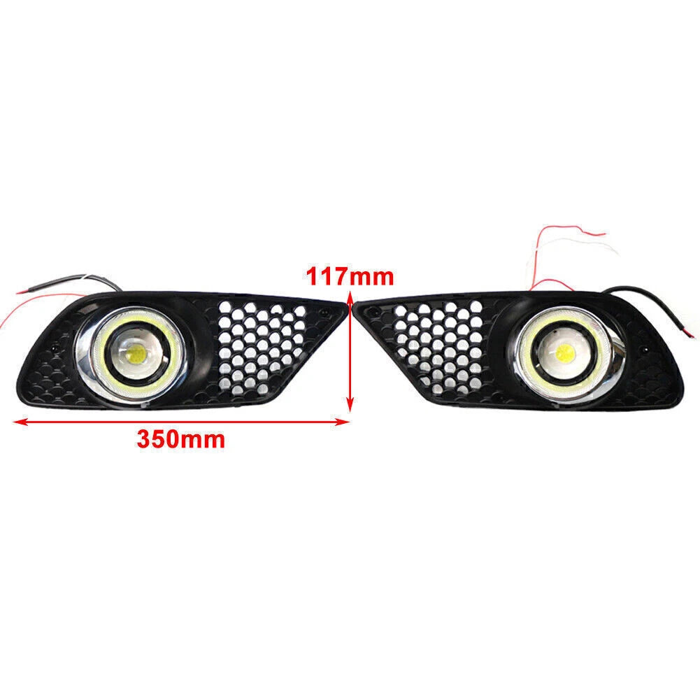 Pair Front Bumper Fog Light Grills for Mercedes C-Class W204 (2008–2010)