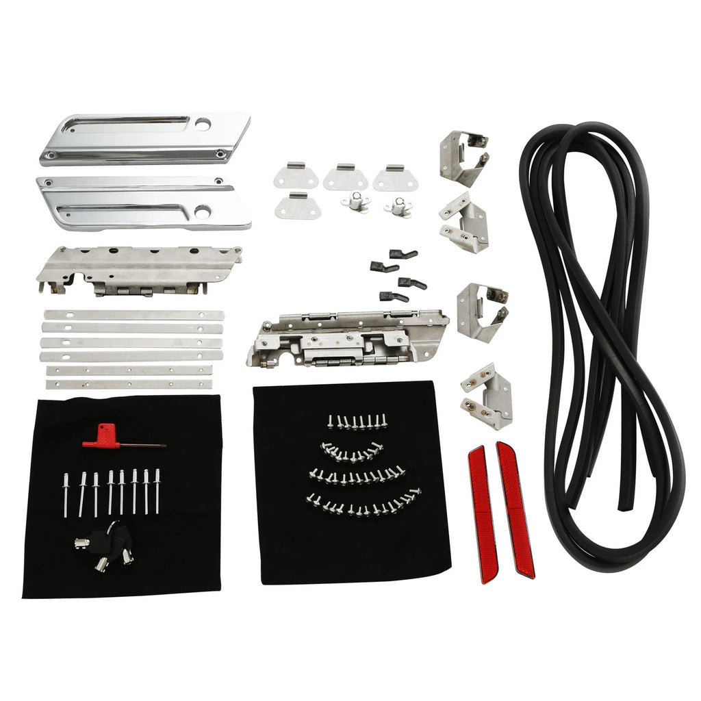 Saddlebag Hardware Latch Hinge Lock Kit for Harley Road King (1993–2013)