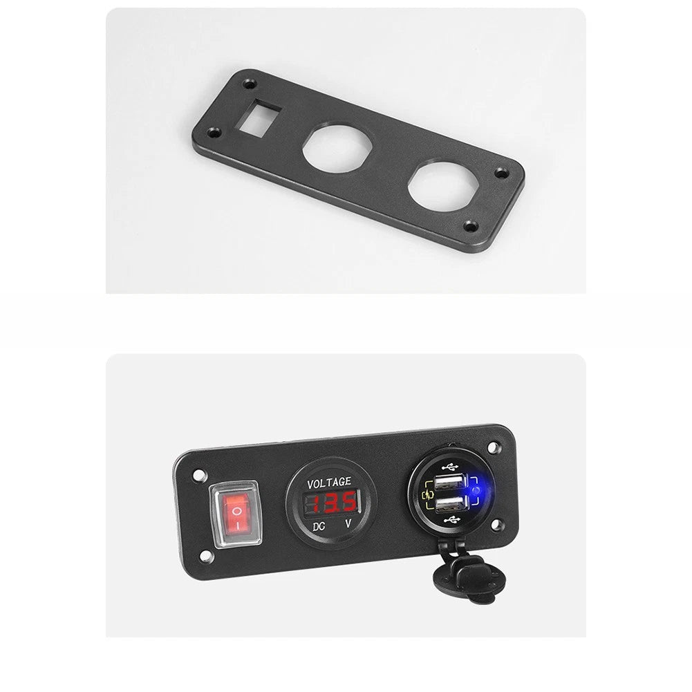 Dual USB Socket Panel for Outdoor Adventures (Waterproof, Dustproof)