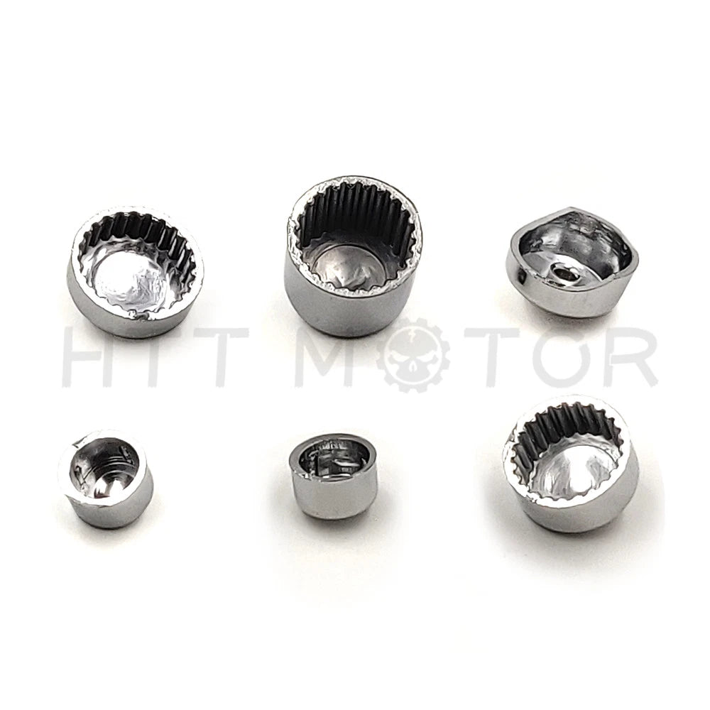Chrome Bolt Toppers Caps for Harley Davidson Dyna Glide (1991–2012)