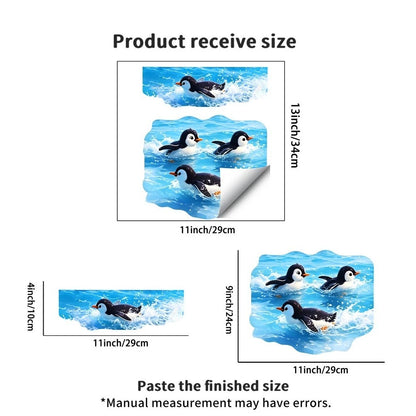 Toilet Seat Penguin Sticker for Humid Environments