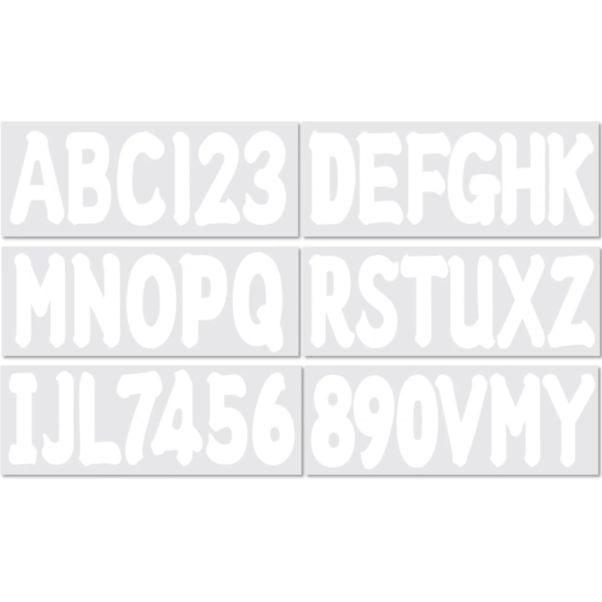 Boat Registration Decals A-Z & 0-9 for Customization