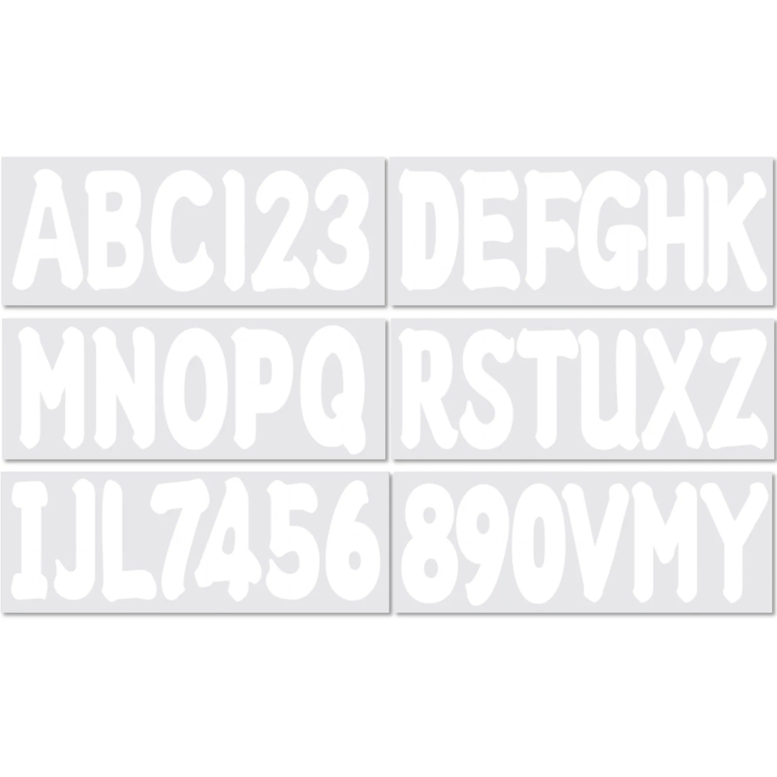Boat Registration Decals A-Z & 0-9 for Customization