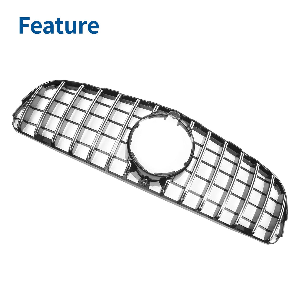 Front Upper Bumper Grille Grill for Mercedes-Benz GLC250 (2017–2018)