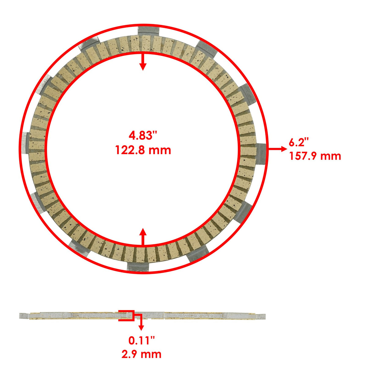 Clutch Friction Plates Replacement Kit for Kawasaki KZ750B KZ750G (1969–1978)