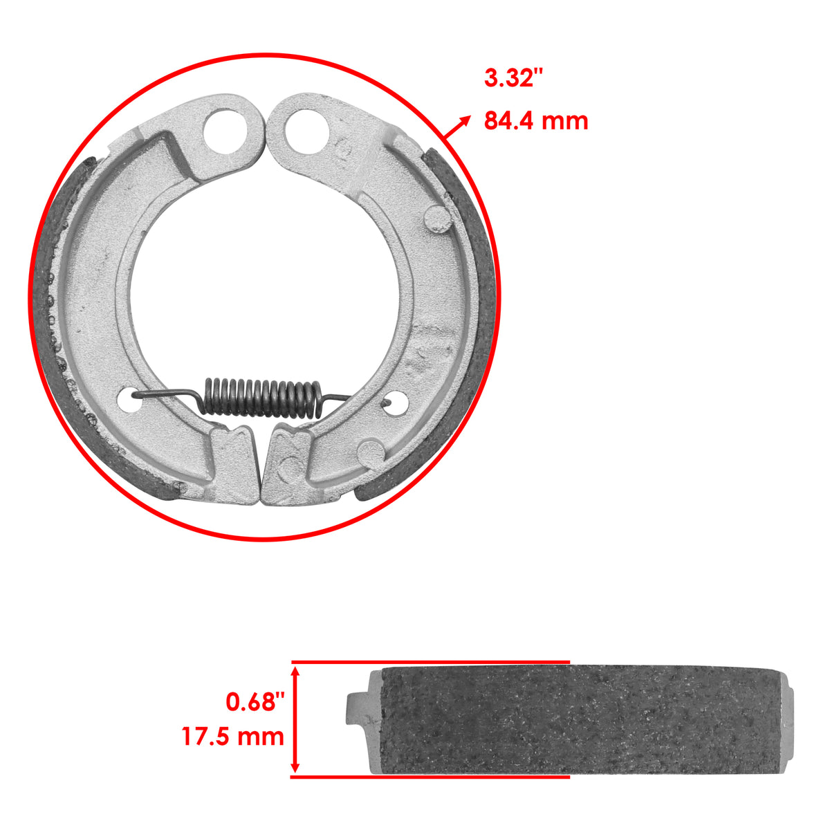 Front Brake Shoes Replacement for Honda Elite LX/SR S (1988–1994)