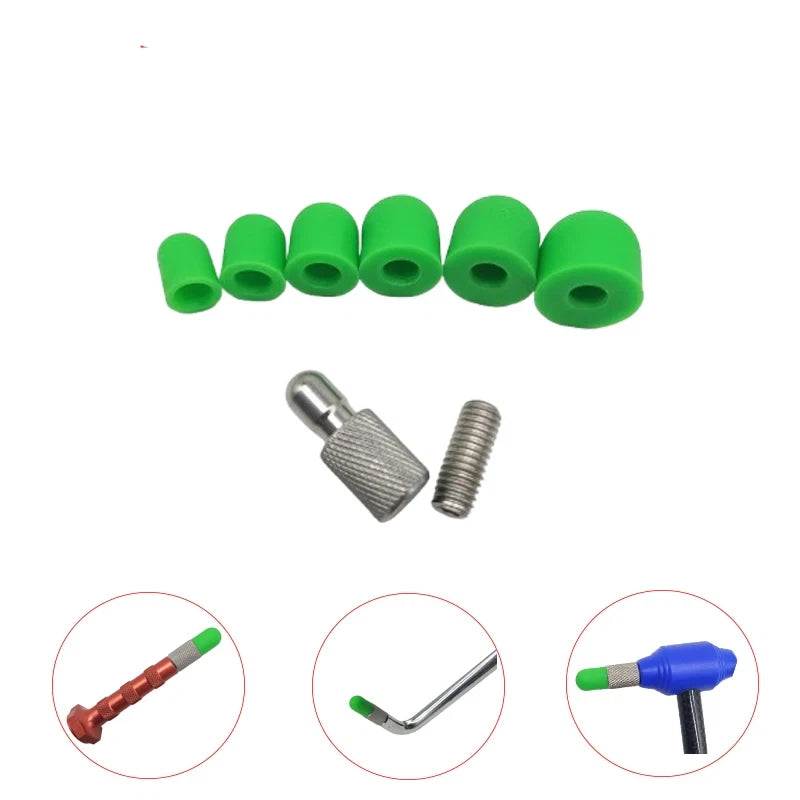 Rubber Tips Set For Hammer Dent Rod Knockdown Tools Hail Paintless Dent Repair