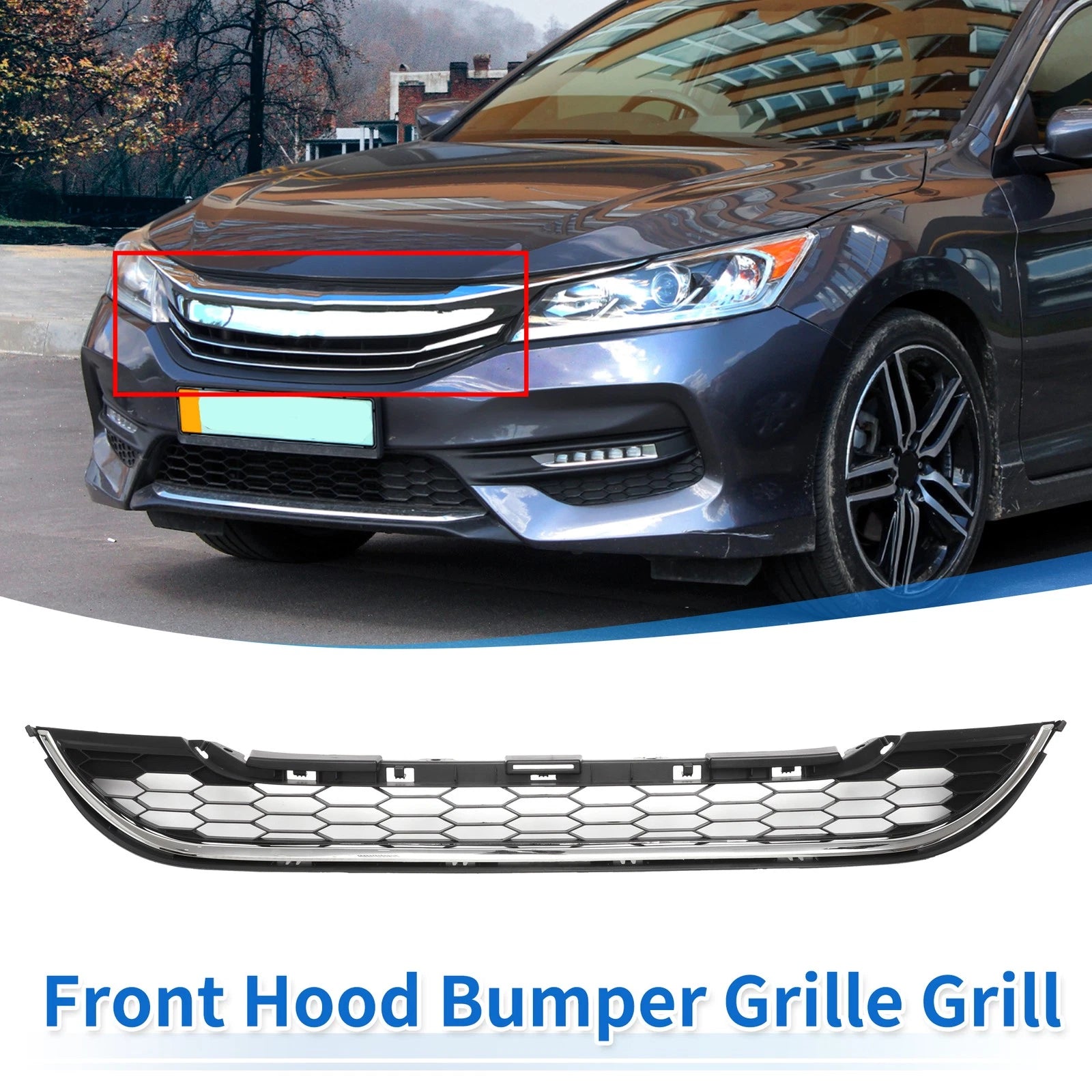 Front Lower Bumper Grille for Honda CR-V (2010–2011) Black
