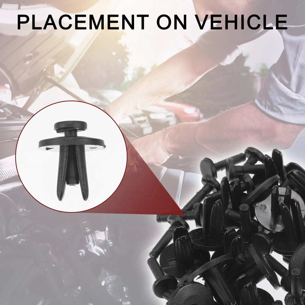 100 Pcs Front Fender Skirt Clip for GM Bumper Push Type Retainer