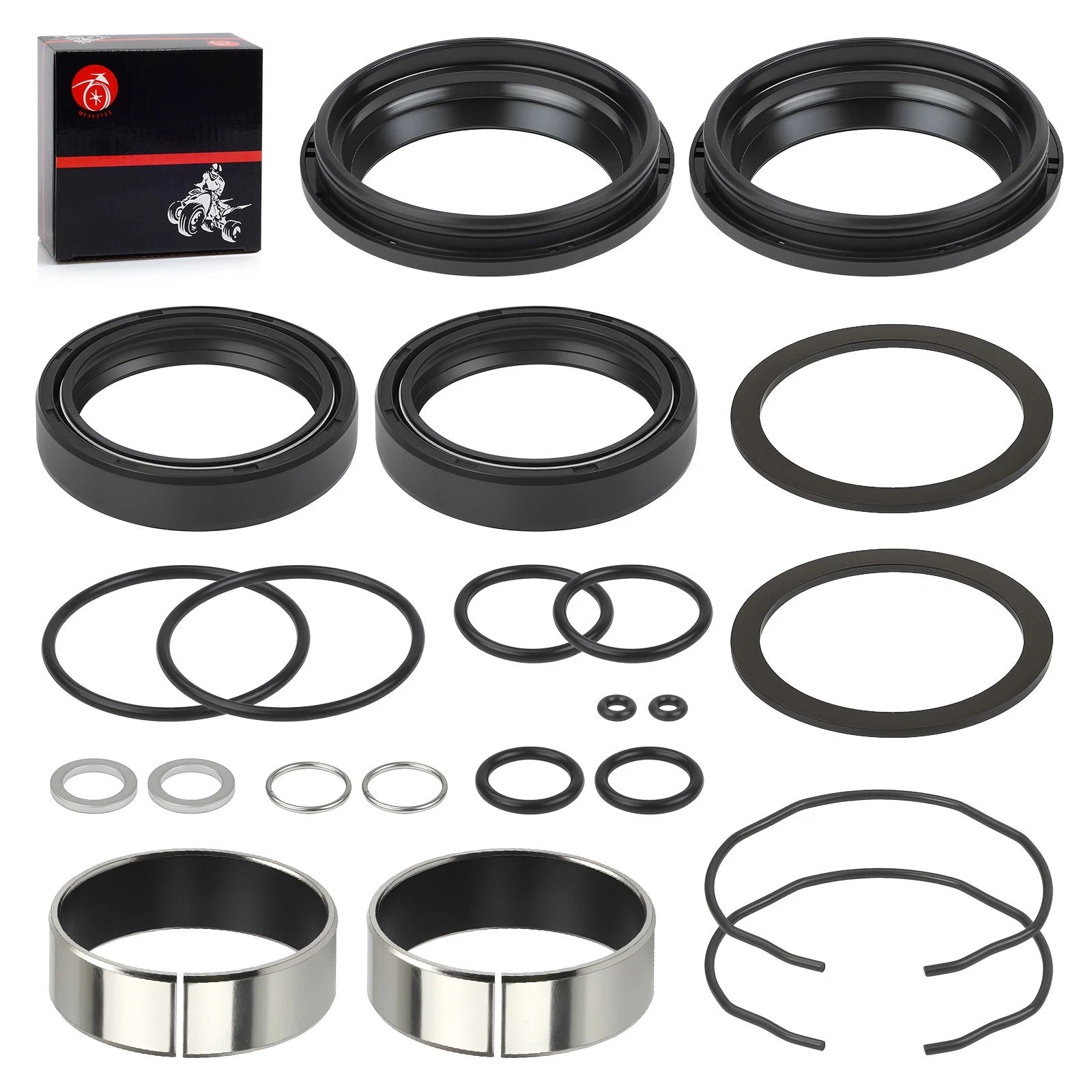 Fork Damper Bushing Dust Oil Seals Kit for Suzuki GSX-R600 GSX-R750 (2006–2019)