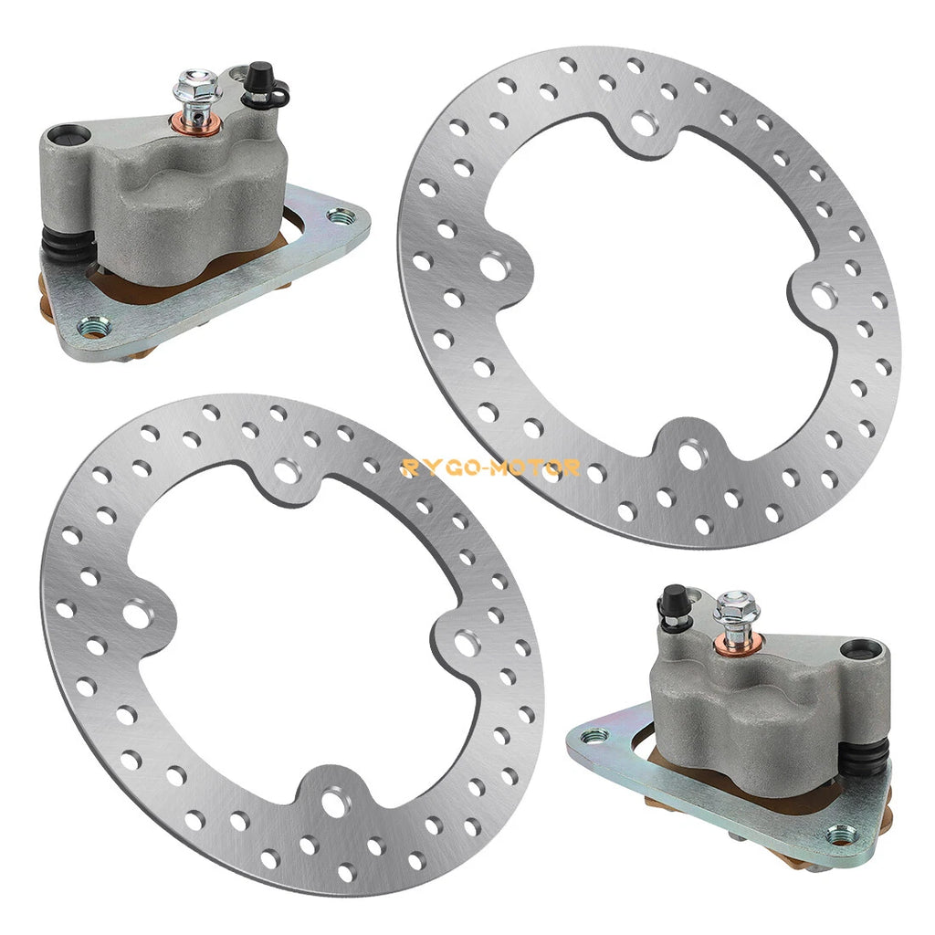 Front Left/Right Brake Caliper & Disc Rotor for Polaris RZR 800 EFI (2008–2014)