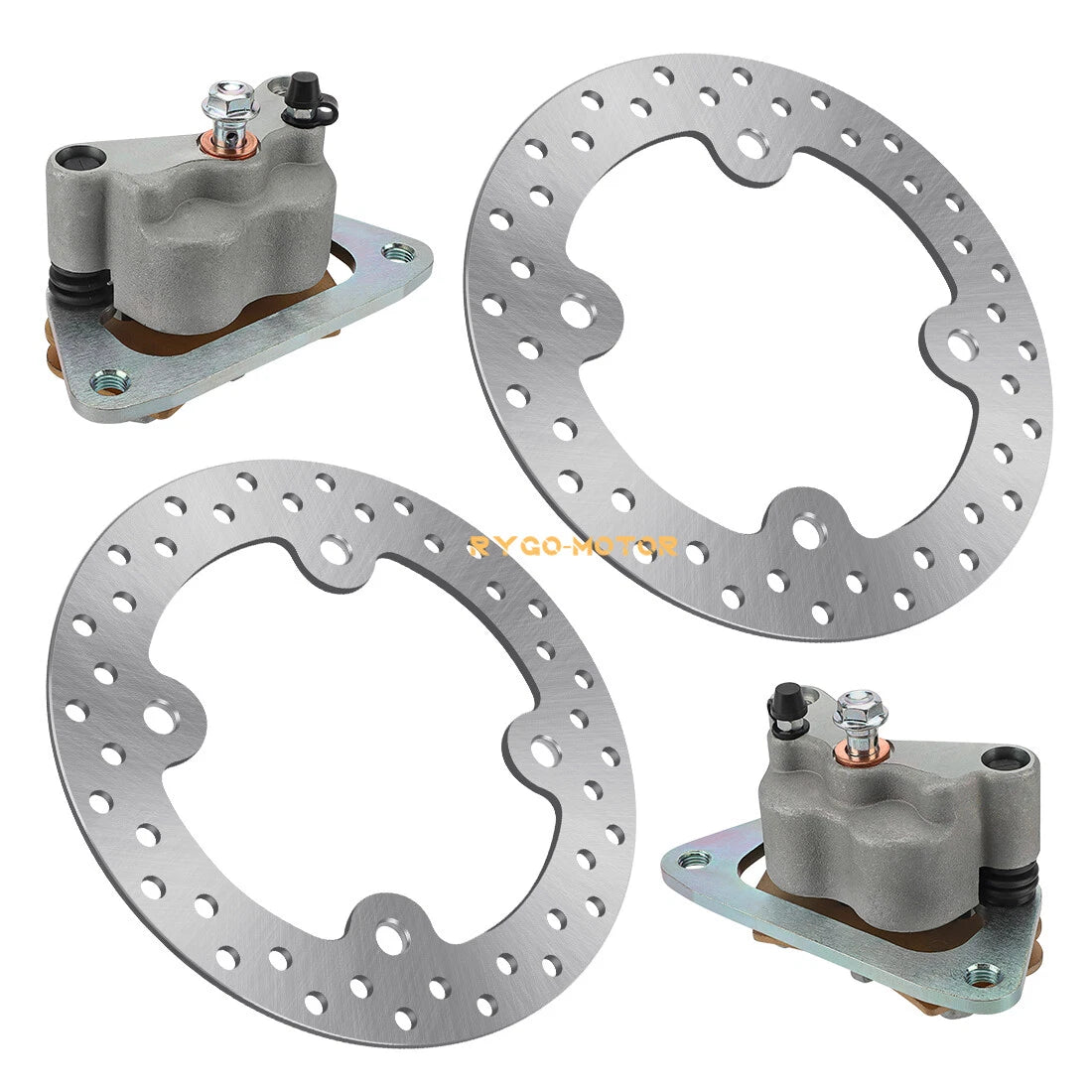 Front Left/Right Brake Caliper & Disc Rotor for Polaris RZR 800 EFI (2008–2014)