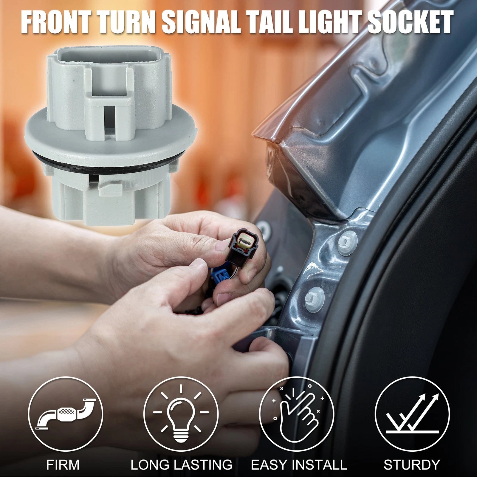 4 Pcs Front Turn Signal Tail Light Socket Replacement for Toyota Tacoma (2011–2015)