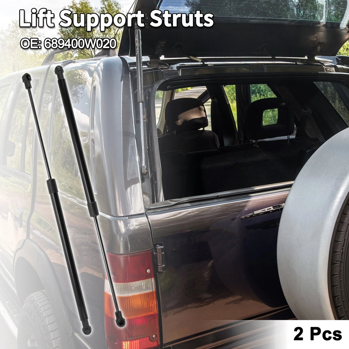 Rear Window Glass Lift Supports Struts Replacement for Toyota Land Cruiser Prado (2003–2009)