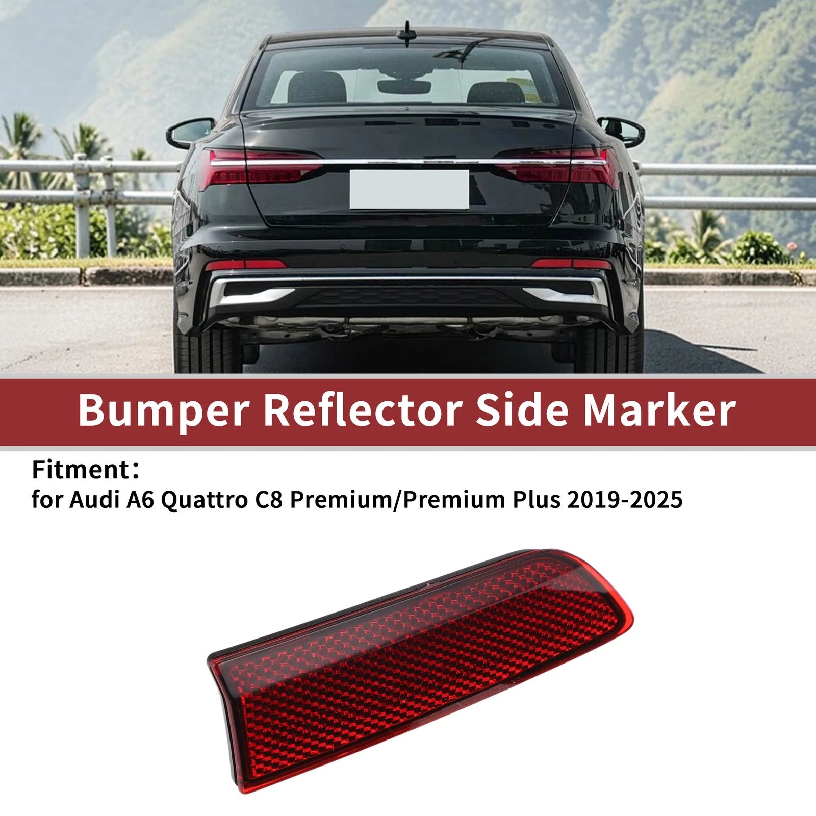 Rear Right Bumper Reflector Replacement for Audi A6 Quattro C8 (2019–2024)