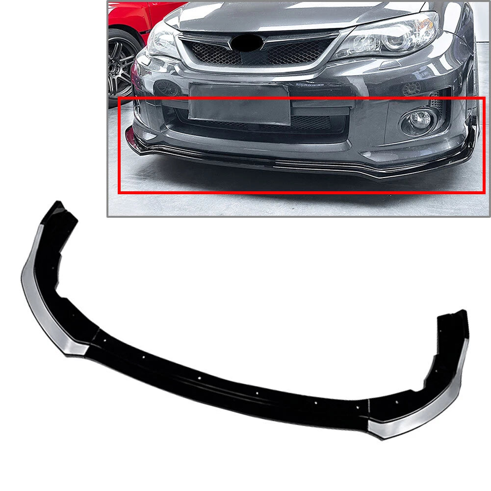 Front Bumper Spoiler Splitter Lip for Subaru Impreza WRX STI (2011–2014) Gloss Black