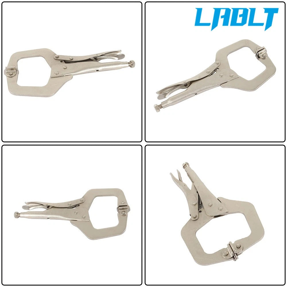 10X Adjustable Locking C Clamp Pliers for Universal Use (11")