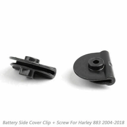 10pcs Battery Left Side Cover Clip + Screw for Sportster XL883 1200 (2004–2018)